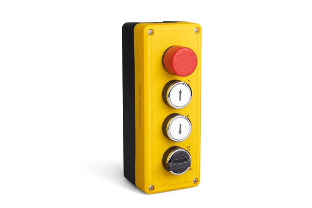 PY Series Plastic 4 Holes B200E30 +  2*B102DBOY + B111S20  Yellow-Black Control Box
